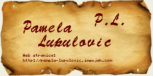 Pamela Lupulović vizit kartica